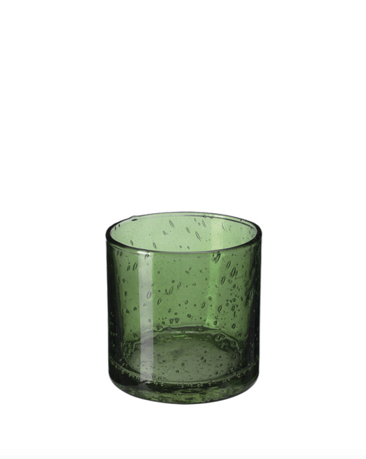 Vase Bubbles glass sylinder 10x10 cm, grønn